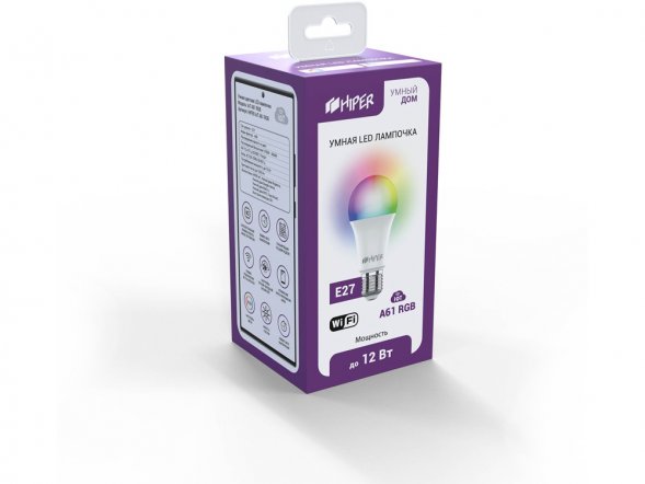 Умная лампочка HIPER IoT A61 RGB 