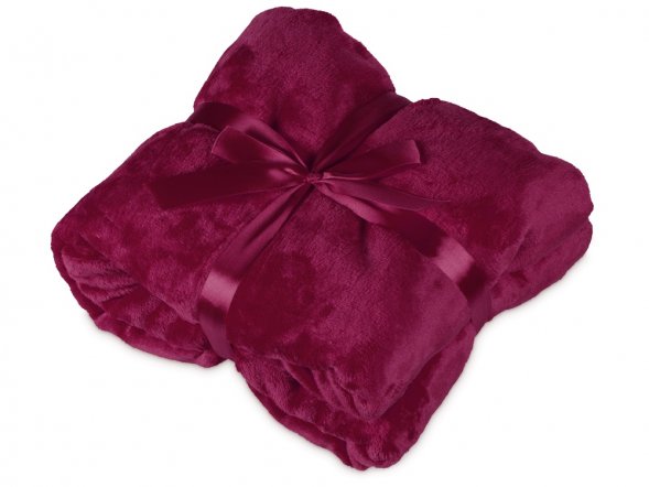 Плед мягкий флисовый Fancy, бордовый 