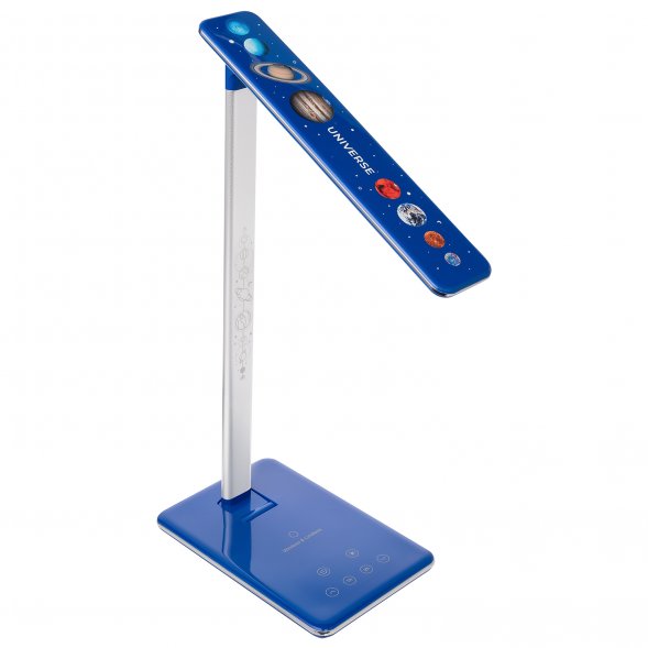 Настольная лампа c беспроводной зарядкой Lumos Ultramarine, синяя 
