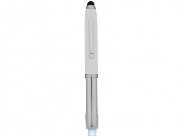 Ручка-стилус шариковая Xenon, белый, синие чернила 