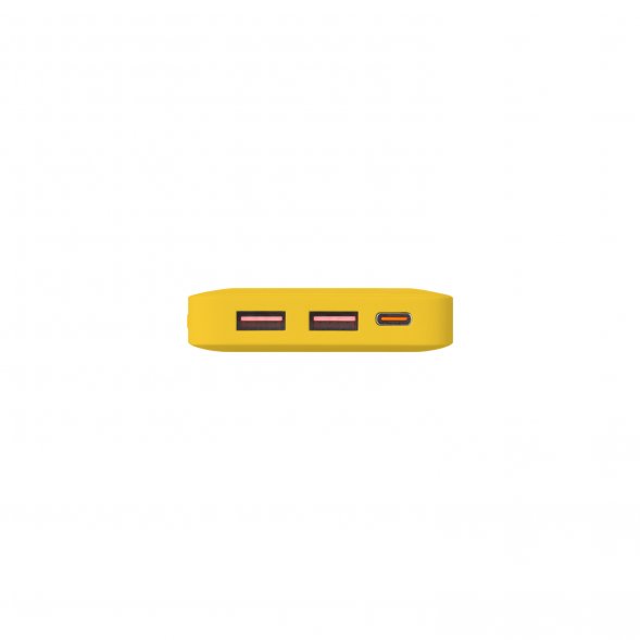 Внешний аккумулятор с подсветкой Ancor PD Plus 10000 mAh, желтый 