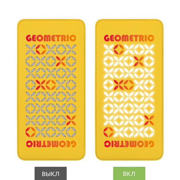 Внешний аккумулятор с подсветкой Ancor PD Plus 10000 mAh, желтый 