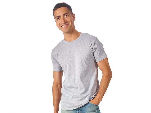 Футболка Super Club мужская, серый меланж 