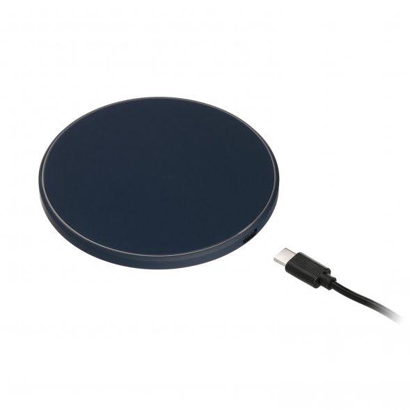 Беспроводное зарядное устройство с подсветкой 15W Auris, синее 