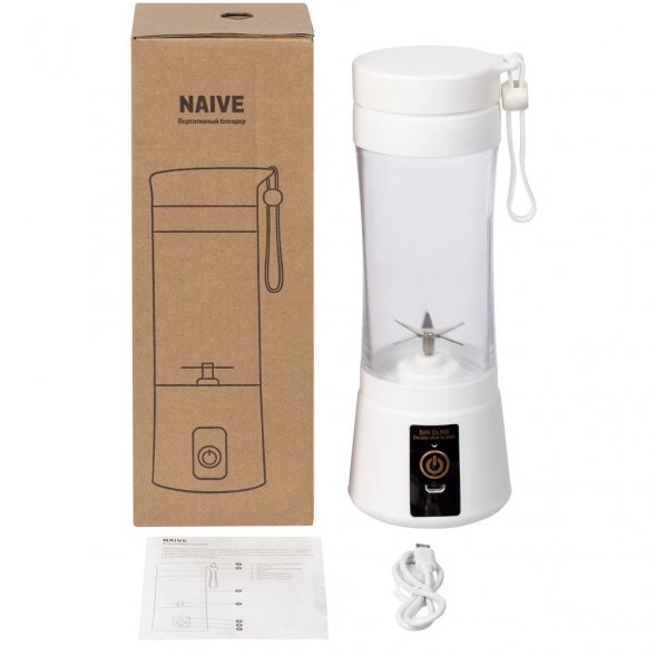 Портативный блендер Naive, белый 