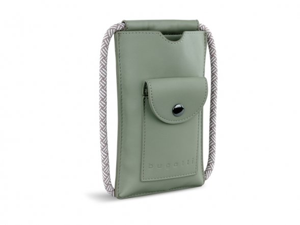 Сумка-чехол для мобильного телефона BUGATTI Almata, мятная, полиуретан, 11x2x18 см 