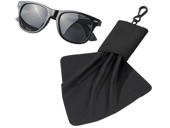 Очищающая салфетка Neat из микрофибры в чехле, черный 