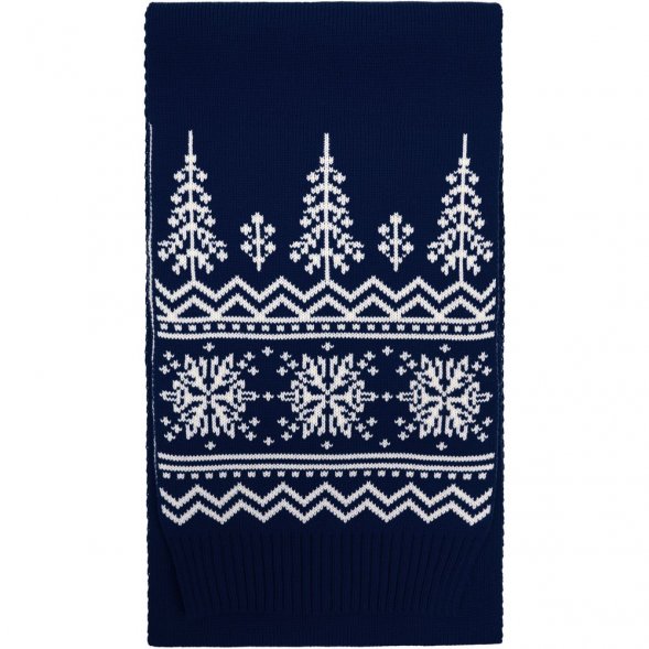 Шарф Elnik, синий с молочно-белым 