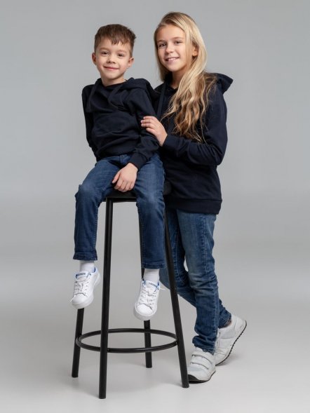 Худи детское Kirenga Kids 2.0, темно-синее 