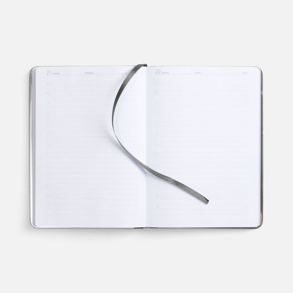 Ежедневник Metal Frame на заказ, датированный, темно-серый 