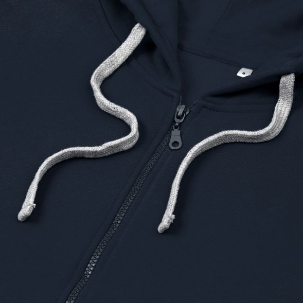 Толстовка на молнии с капюшоном Unit Siverga Heavy, темно-синяя 