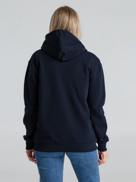 Толстовка на молнии с капюшоном Unit Siverga Heavy, темно-синяя 