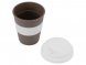 Стакан с силиконовой крышкой Cafe, белый 