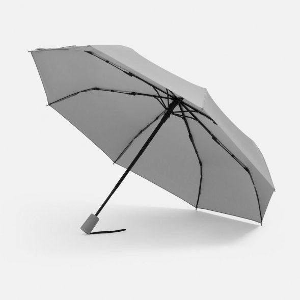 Зонт складной Hard Work с проявляющимся рисунком, серый 
