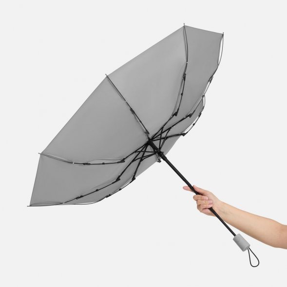 Зонт складной Hard Work с проявляющимся рисунком, серый 