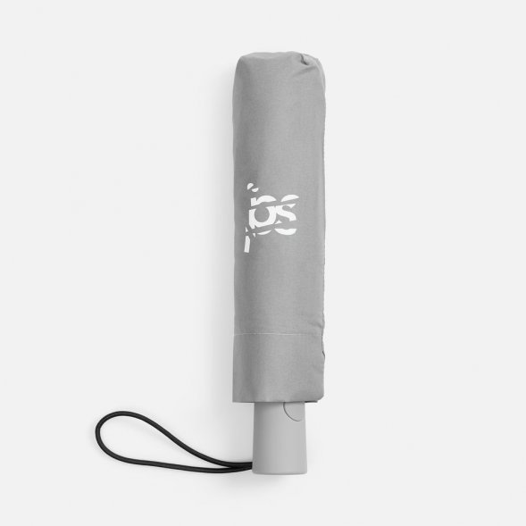 Зонт складной Hard Work с проявляющимся рисунком, серый 