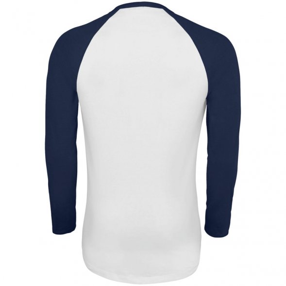 Футболка мужская с длинным рукавом Funky Lsl, белая с темно-синим 