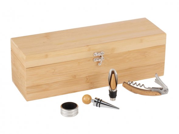 Набор для вина в бамбуковом кейсе Anniversary 