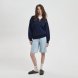 Толстовка на молнии унисекс FLOW, темно-синяя, размер 3XL/4XL 