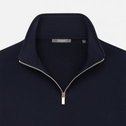 Толстовка на молнии унисекс FLOW, темно-синяя, размер 3XL/4XL