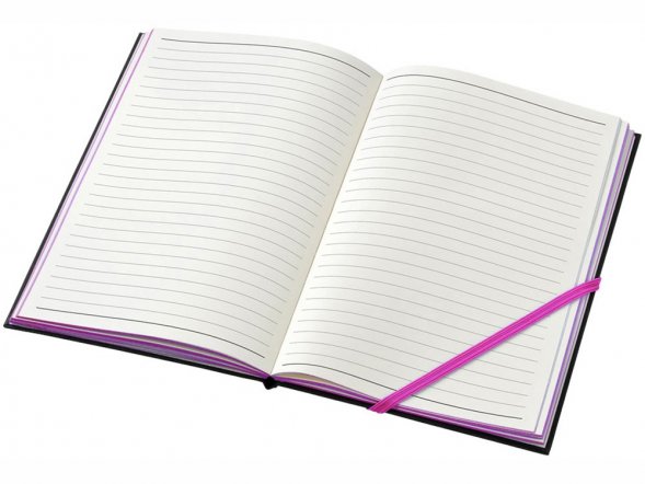 Блокнот А5 Travers, черный/розовый 