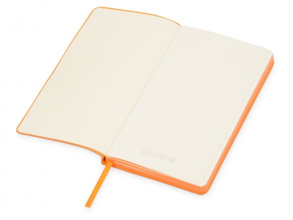Блокнот Notepeno 130x205 мм с тонированными линованными страницами, оранжевый 