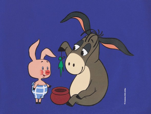 Сумка из плотного хлопка Винни-Пух, 220 г/м2, классический синий 2386C 