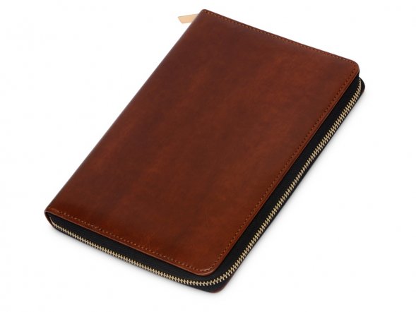 Бизнес-блокнот на молнии А5 Fabrizio, 80 листов,  коричневый 