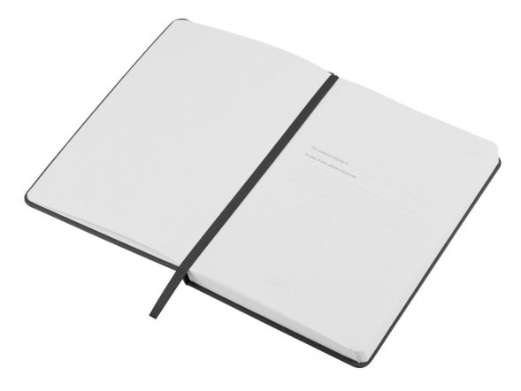 Бизнес-блокнот C2 софт-тач, твердая обложка, 128 листов, черный 