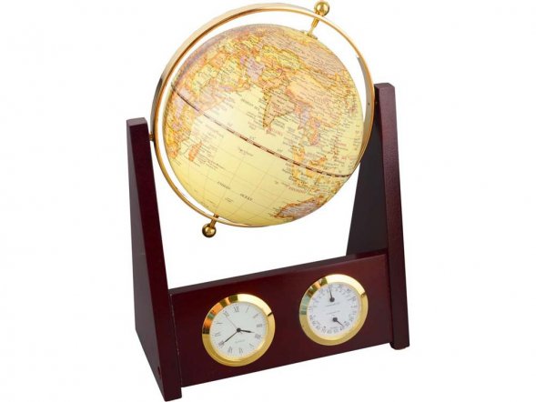 Погодная станция Дублин, золотистый/красное дерево 