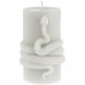 Свеча Snake Knot, серая 