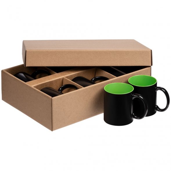 Набор из 6 кружек-хамелеонов On Display, зелено-черный 