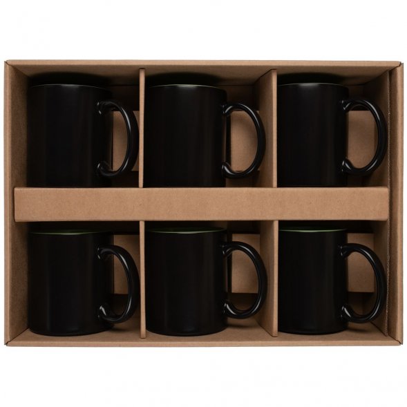 Набор из 6 кружек-хамелеонов On Display, зелено-черный 