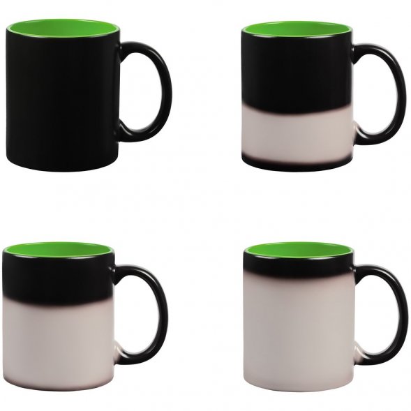 Набор из 6 кружек-хамелеонов On Display, зелено-черный 