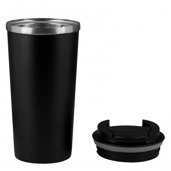 Термокружка вакуумная Palermo, черная 