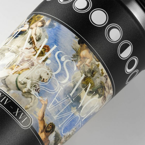 Термокружка вакуумная Palermo, черная 