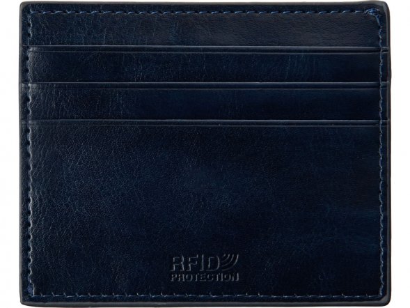 Картхолдер для 6 пластиковых карт с RFID-защитой Fabrizio, синий 