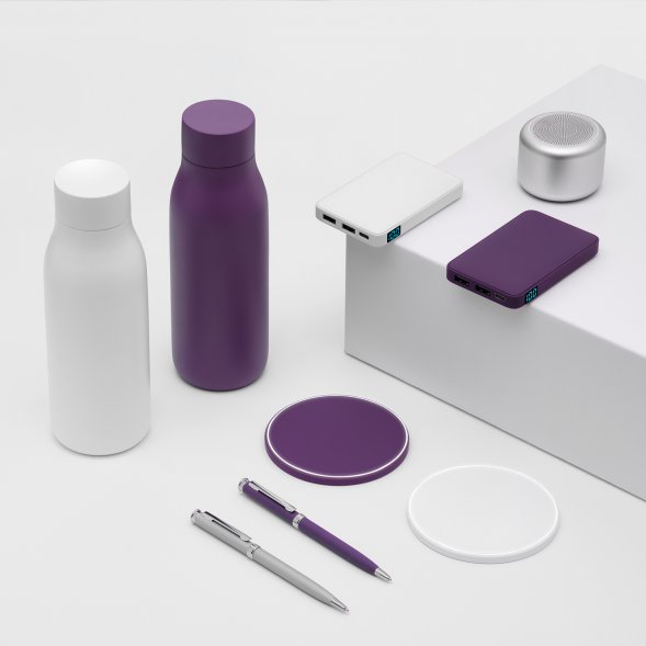 Беспроводное зарядное устройство с подсветкой 15W Auris, белое 