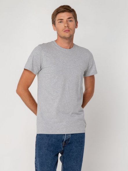 Футболка мужская T-bolka Stretch, серый меланж 