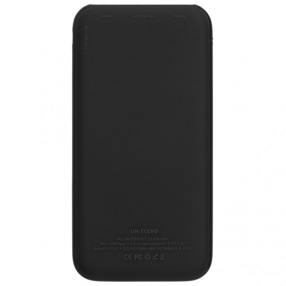 Внешний аккумулятор Uniscend All Day Compact 10000 мAч, черный 