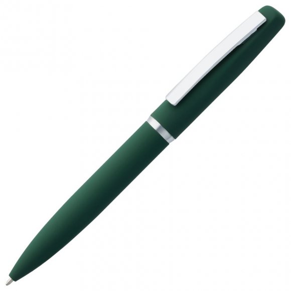 Ручка шариковая Bolt Soft Touch, зеленая 