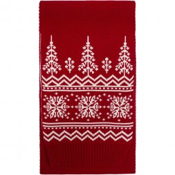 Шарф Elnik, красный с молочно-белым