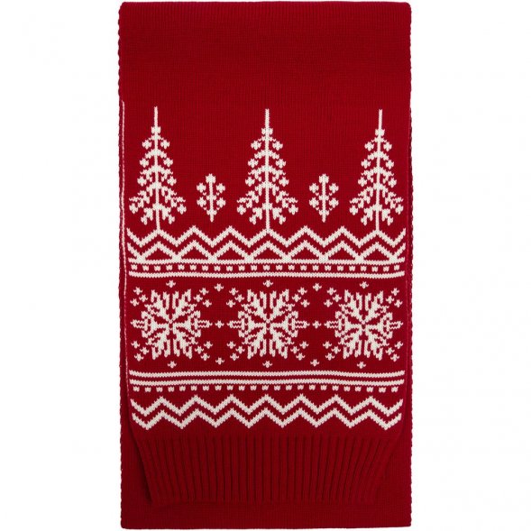 Шарф Elnik, красный с молочно-белым 