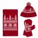 Шарф Elnik, красный с молочно-белым 