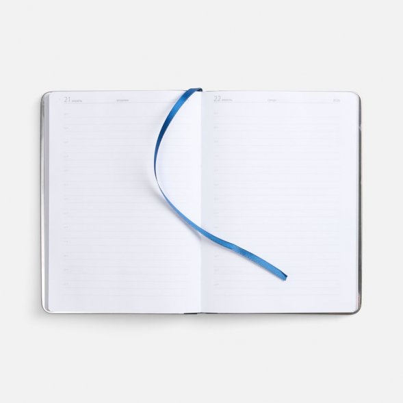 Ежедневник Metal Frame на заказ, датированный, синий 