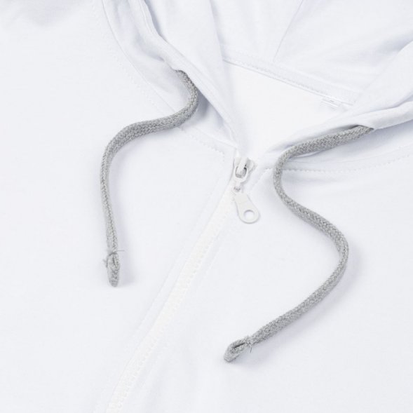 Толстовка на молнии с капюшоном Unit Siverga Heavy, белая 