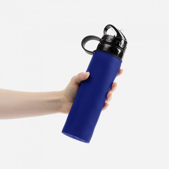 Складная бутылка для воды Langfossen, синяя 