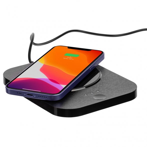 Кружка с подогревом и беспроводной зарядкой Dual Base Plus, черная 