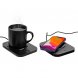 Кружка с подогревом и беспроводной зарядкой Dual Base Plus, черная 