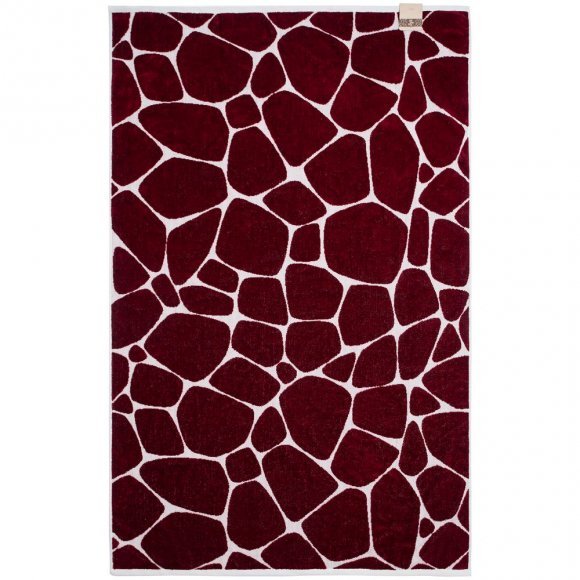 Полотенце Giraffe, большое, бежевое с бордовым 